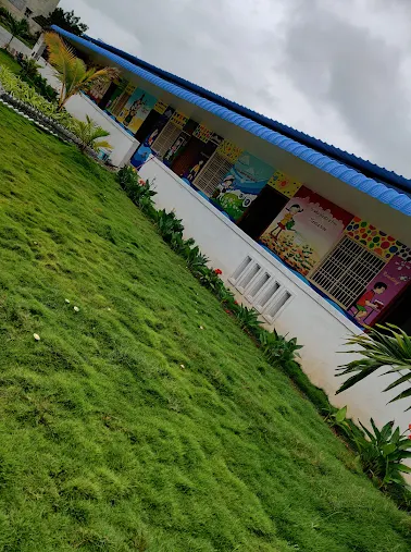 School Lawn and Building